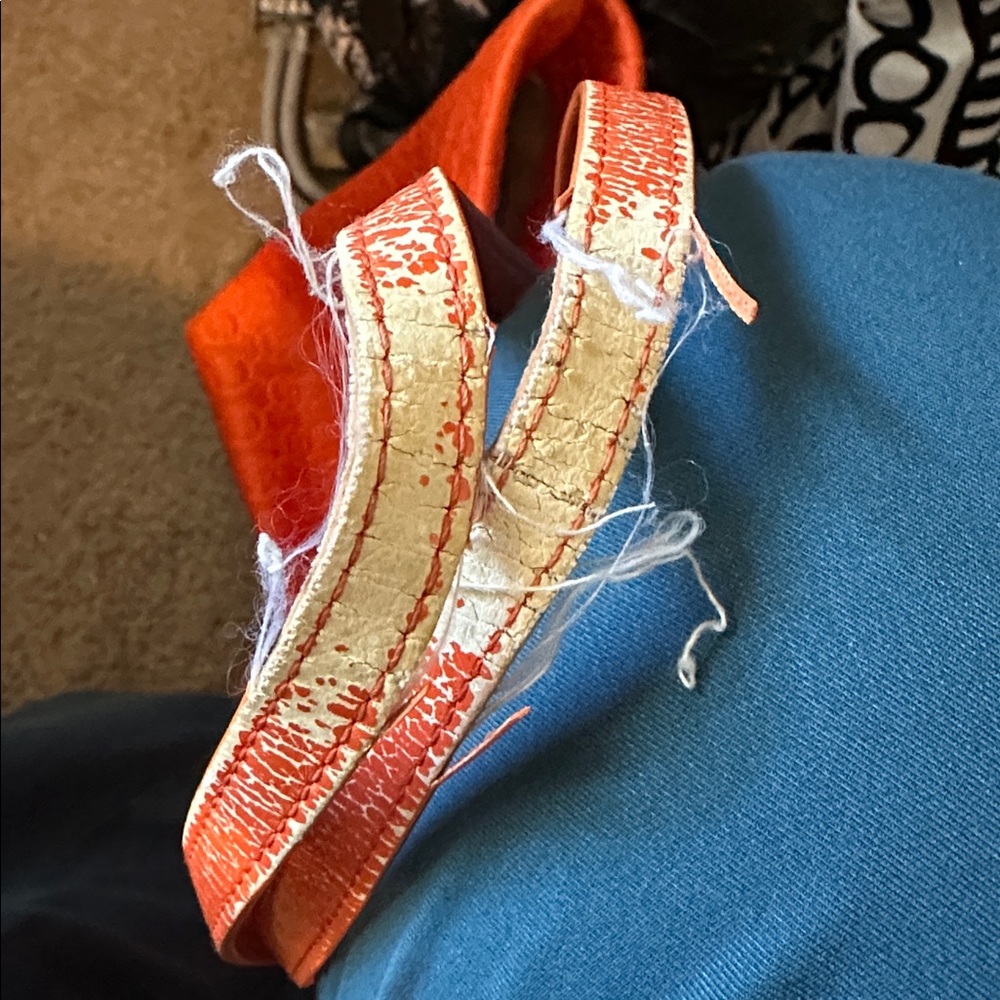 Michael Kors Orange Embossed Tote - Picture 3 of 12